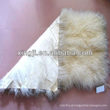 tibet cordeiro pele placa mongol cordeiro branco cor natural